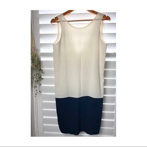 Maggie Ward color block dress 100% silk